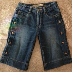 Dark Blue Jean Shorts, Size 150cm